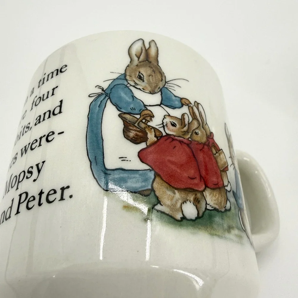 Vintage Wedgwood Beatrix Potter Tale of Peter Rabbit Mug Bowl Set England 1979